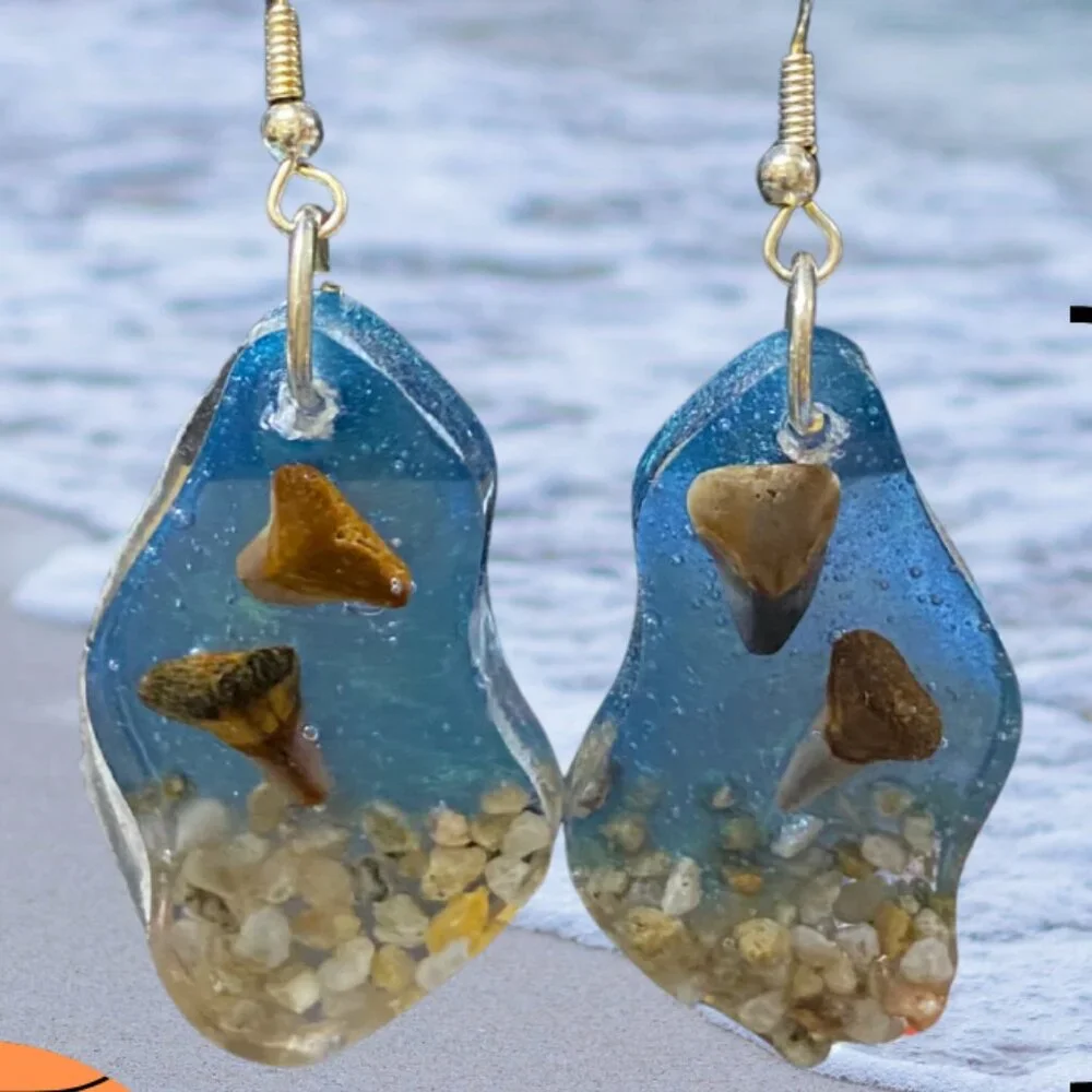 Handmade Shark Tooth earrings
